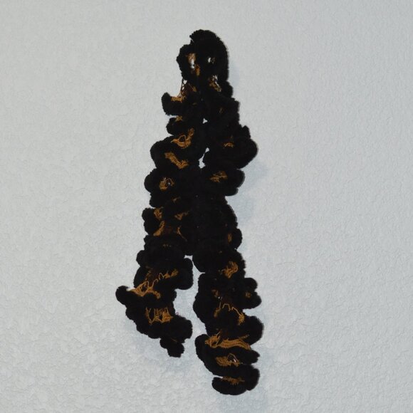 Homemade Brown and Black Ruffle Scarf - Picture 2 of 2